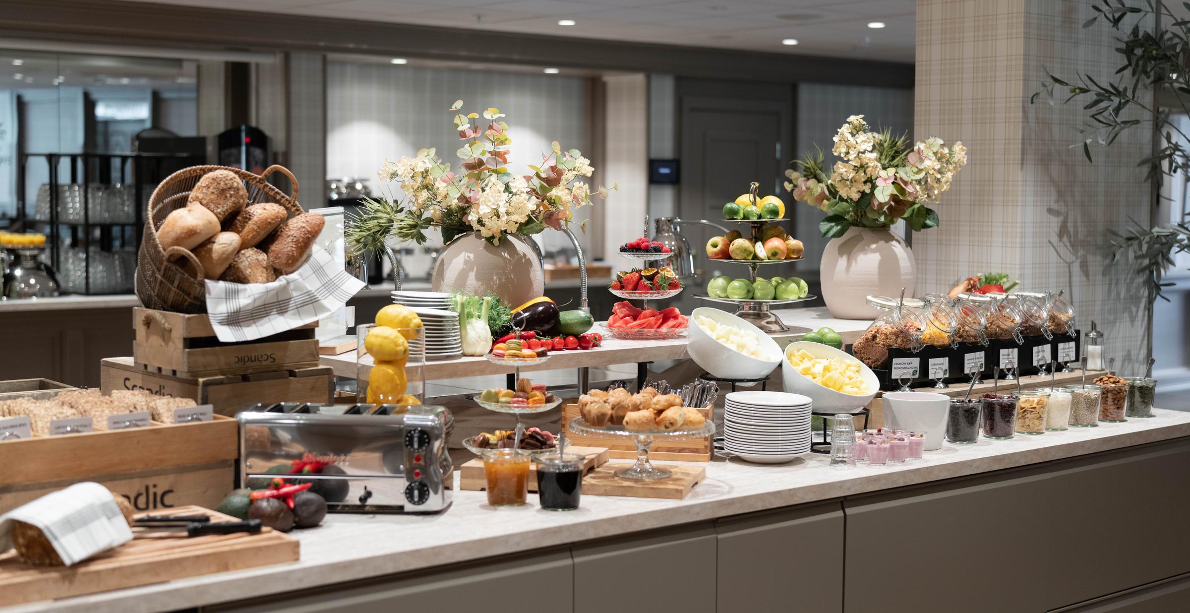 breakfast area at scandic city in fredrikstad norway