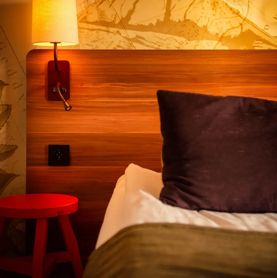 Detail bed hotel Scandic Luleå