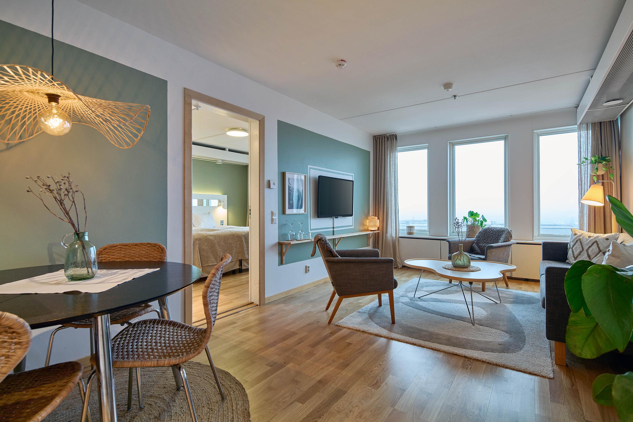 living room at scandic umea plaza