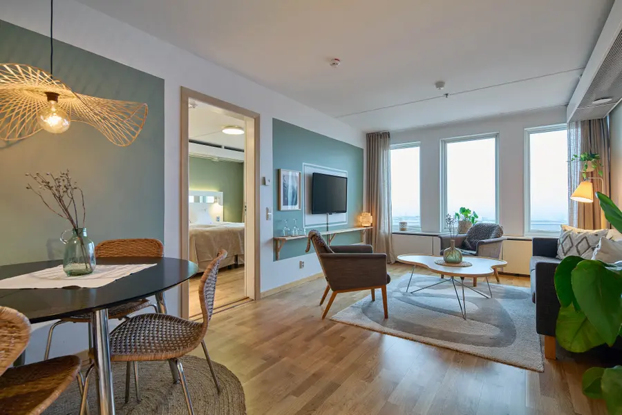 living room at scandic umea plaza