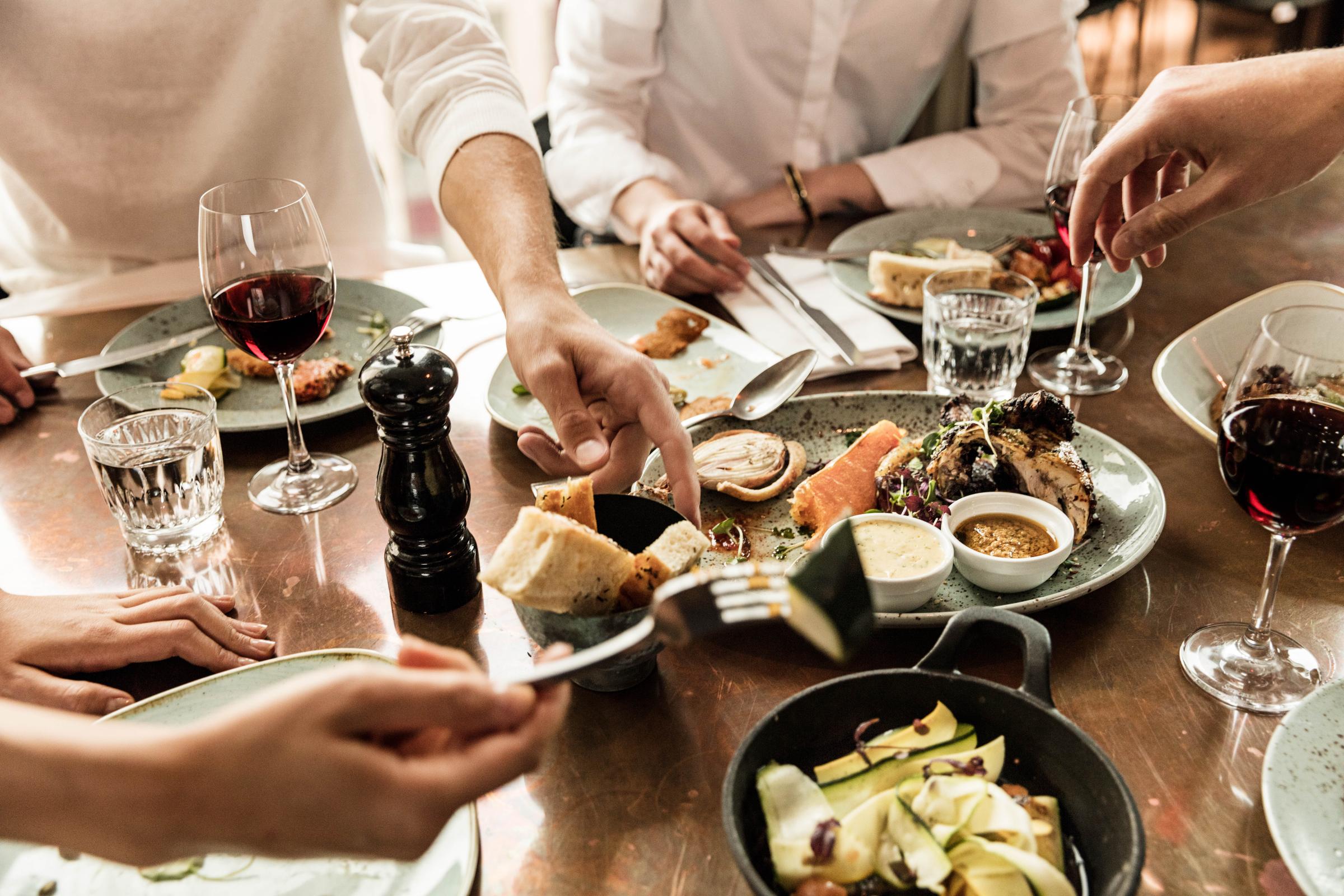 Sharing dinner