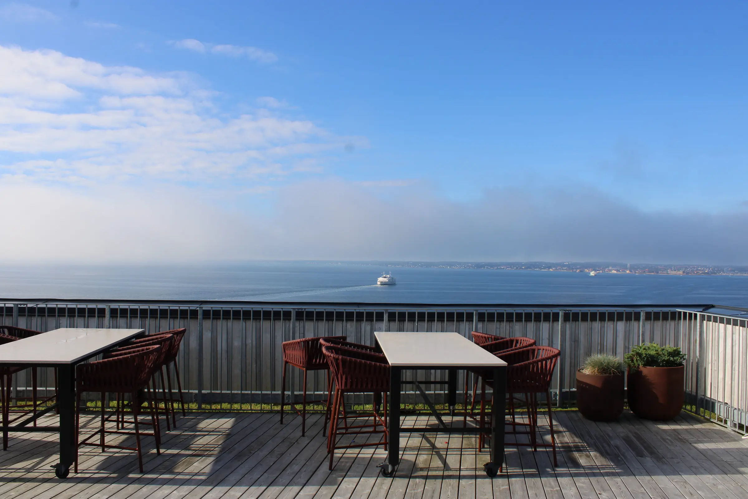 Terrace at Scandic Oceanhamnen
