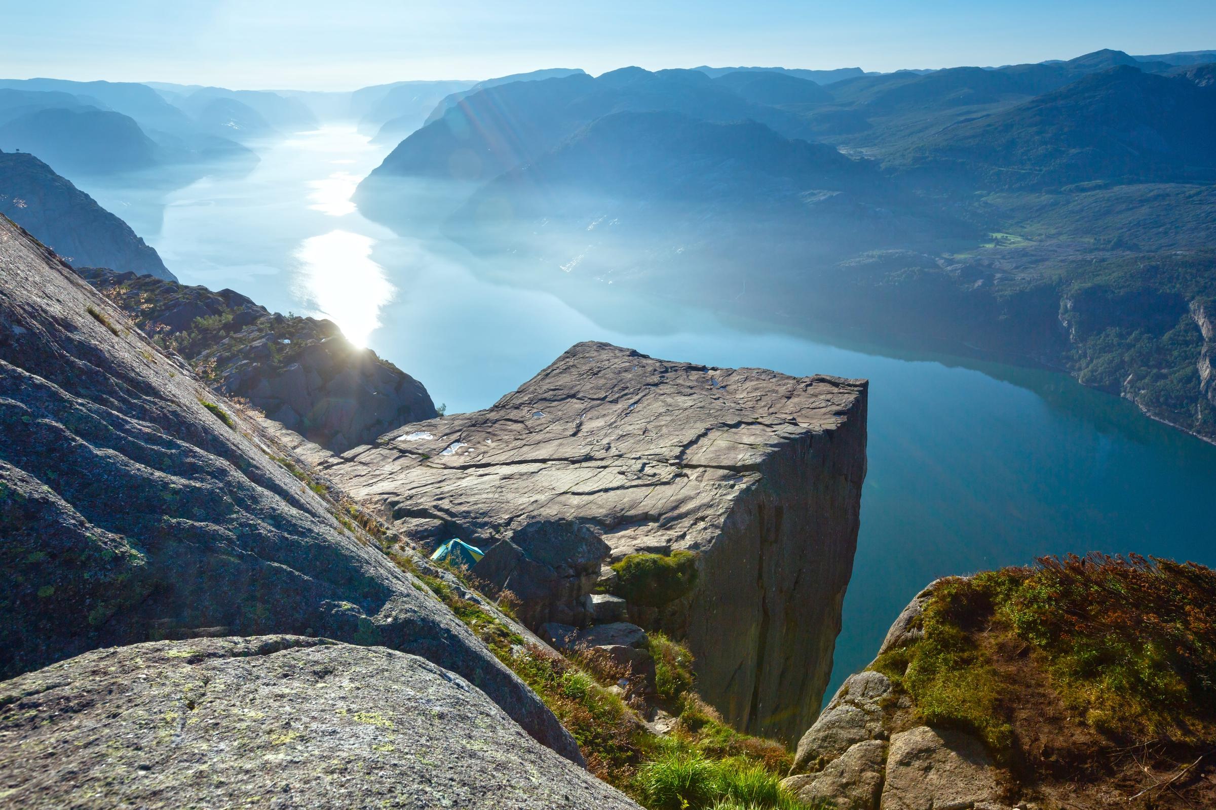 Stavanger and Preikestolen in sunlight