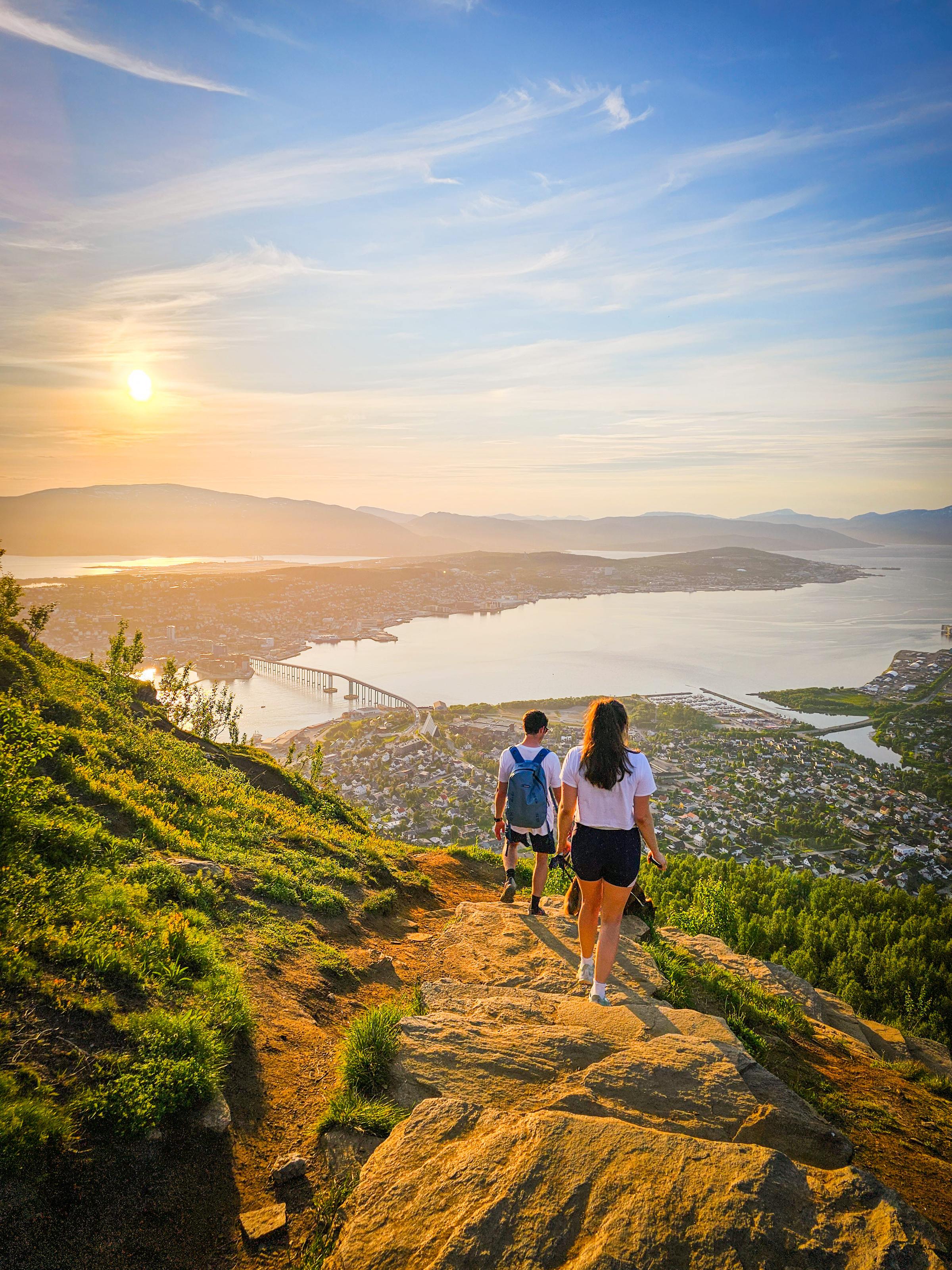 Hiking and midnight sun in Tromsø