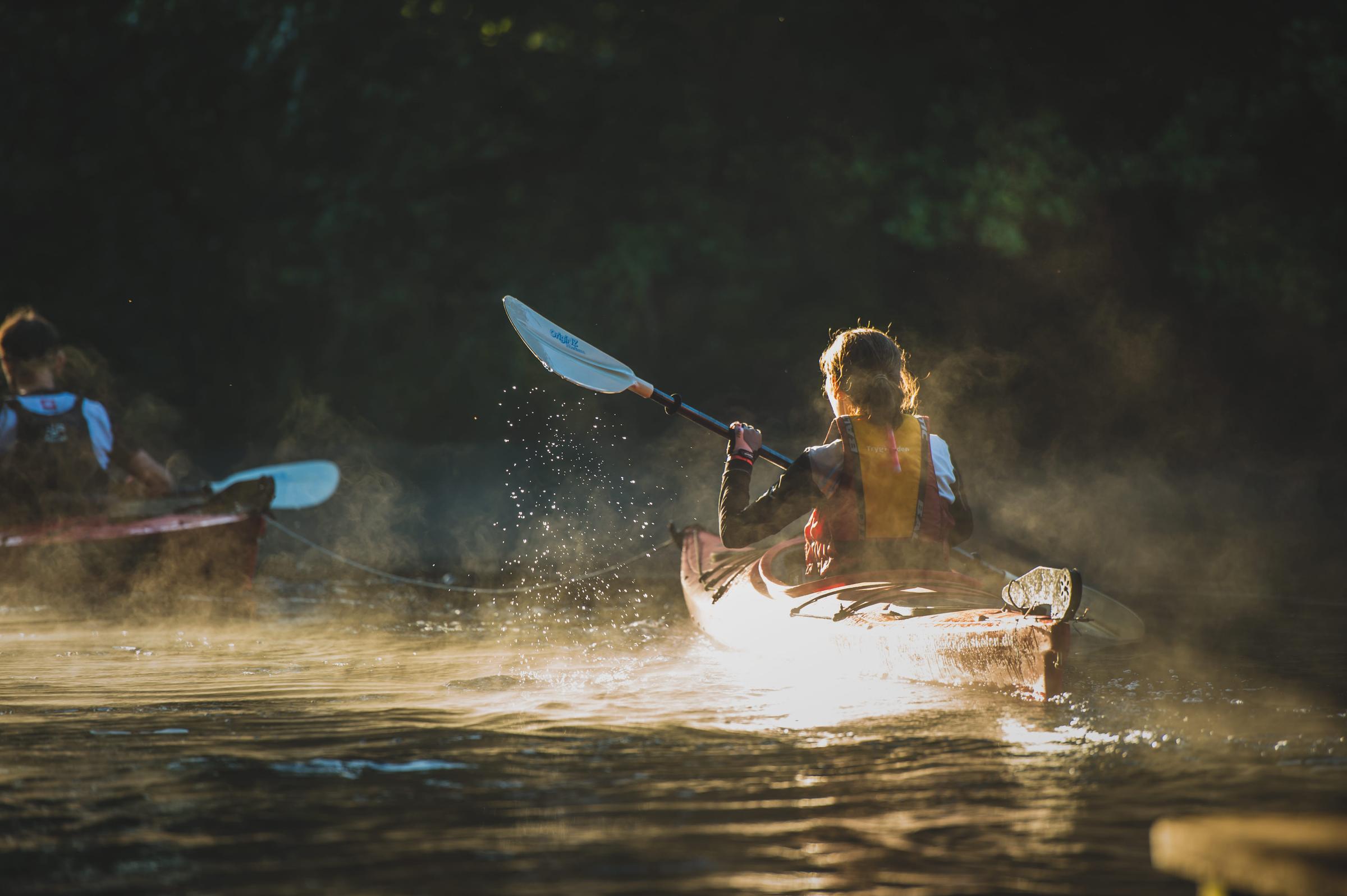 Kayak on lake in Silkeborg