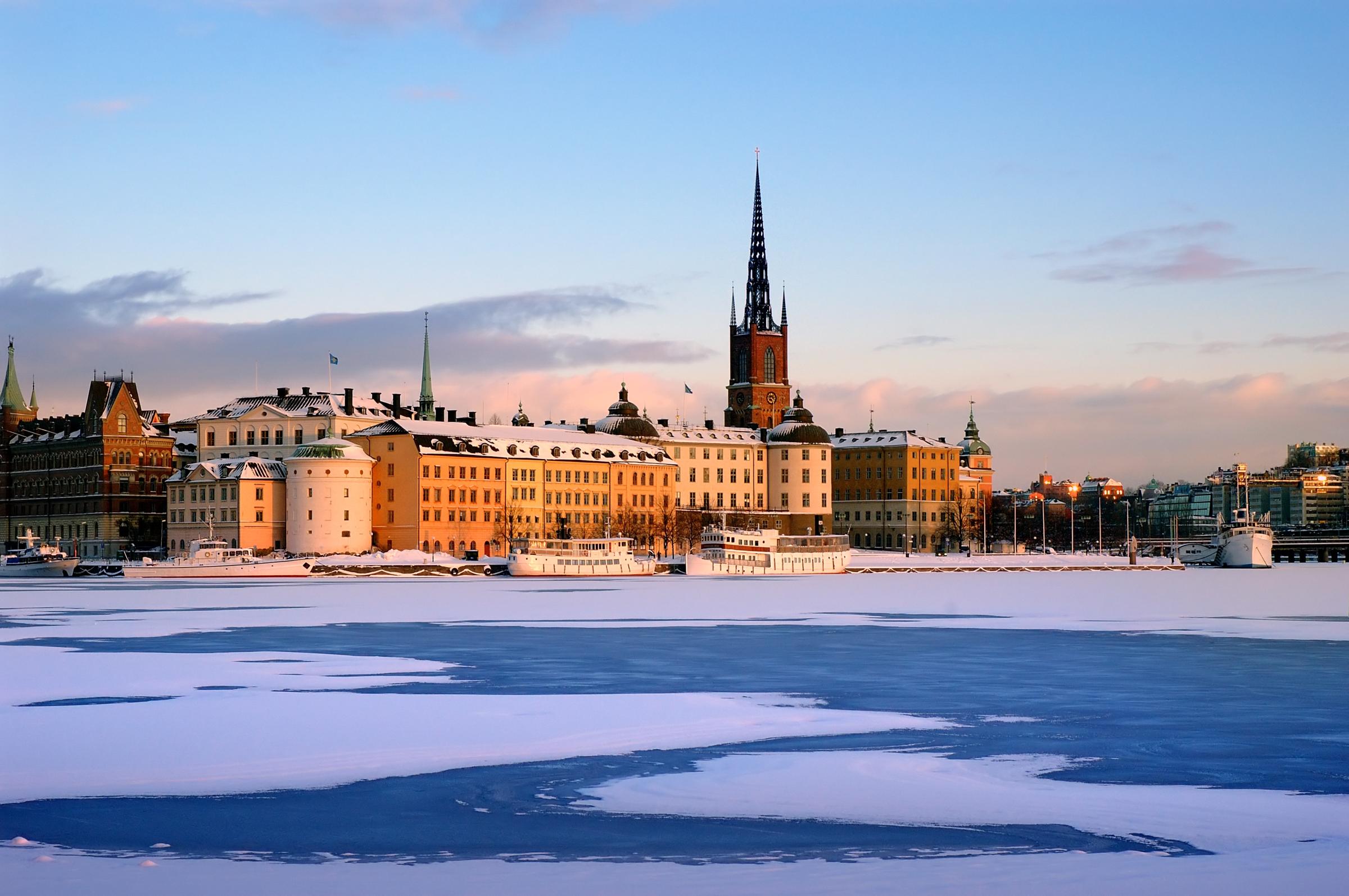 View, Snow, Water, Sunrise