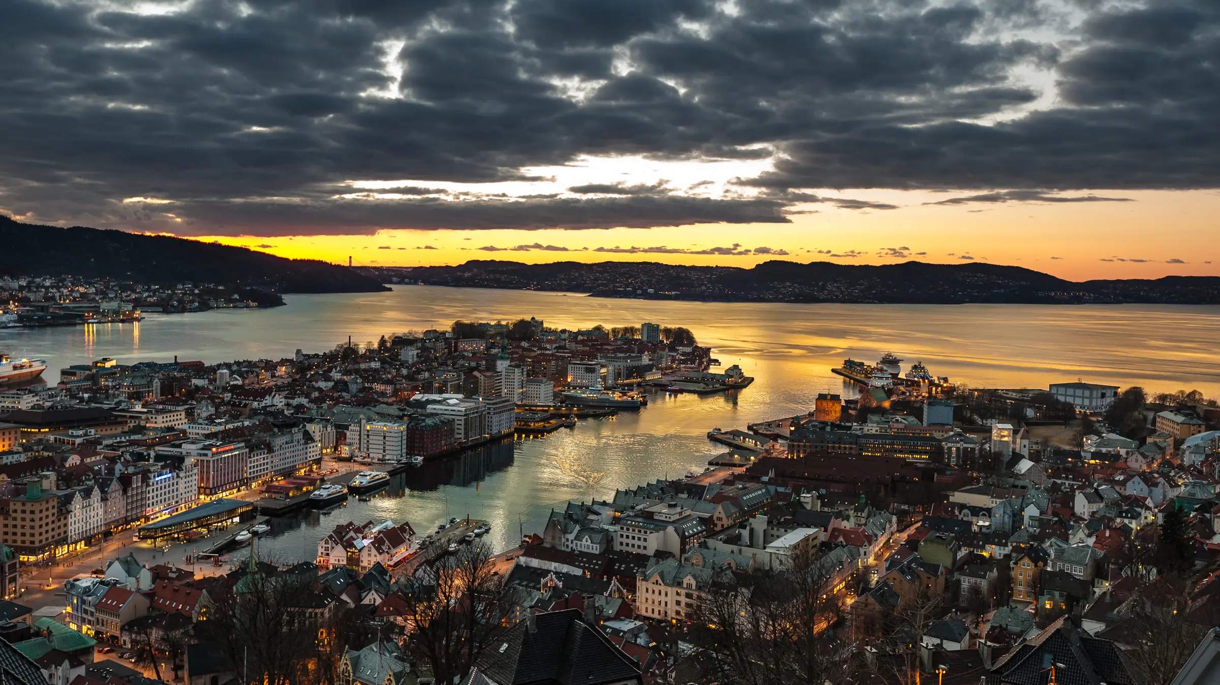 view over Bergen in Norway