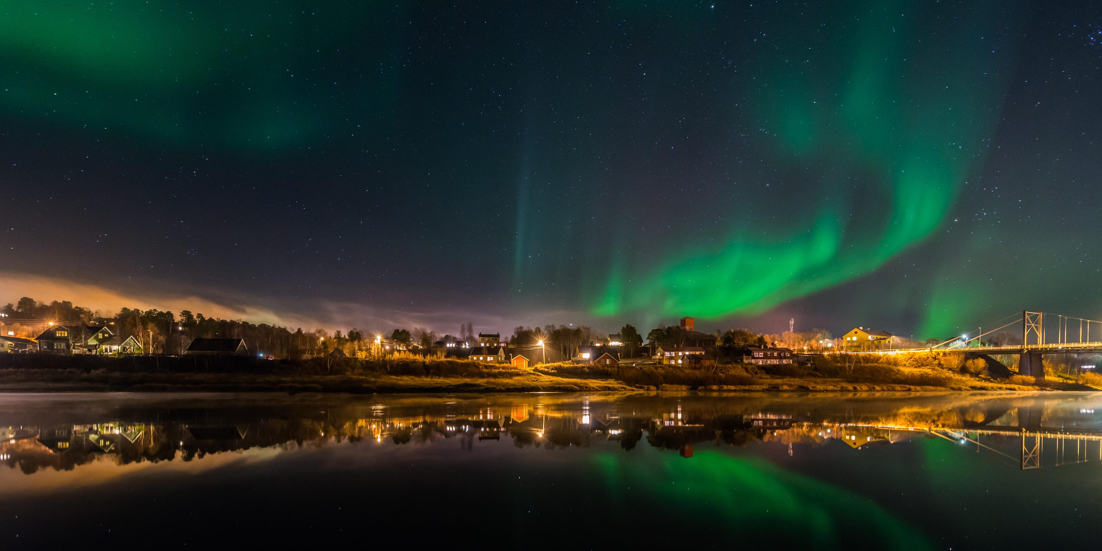 500px Photo ID: 65467429 - Karasjok by night - Down by the riverside.