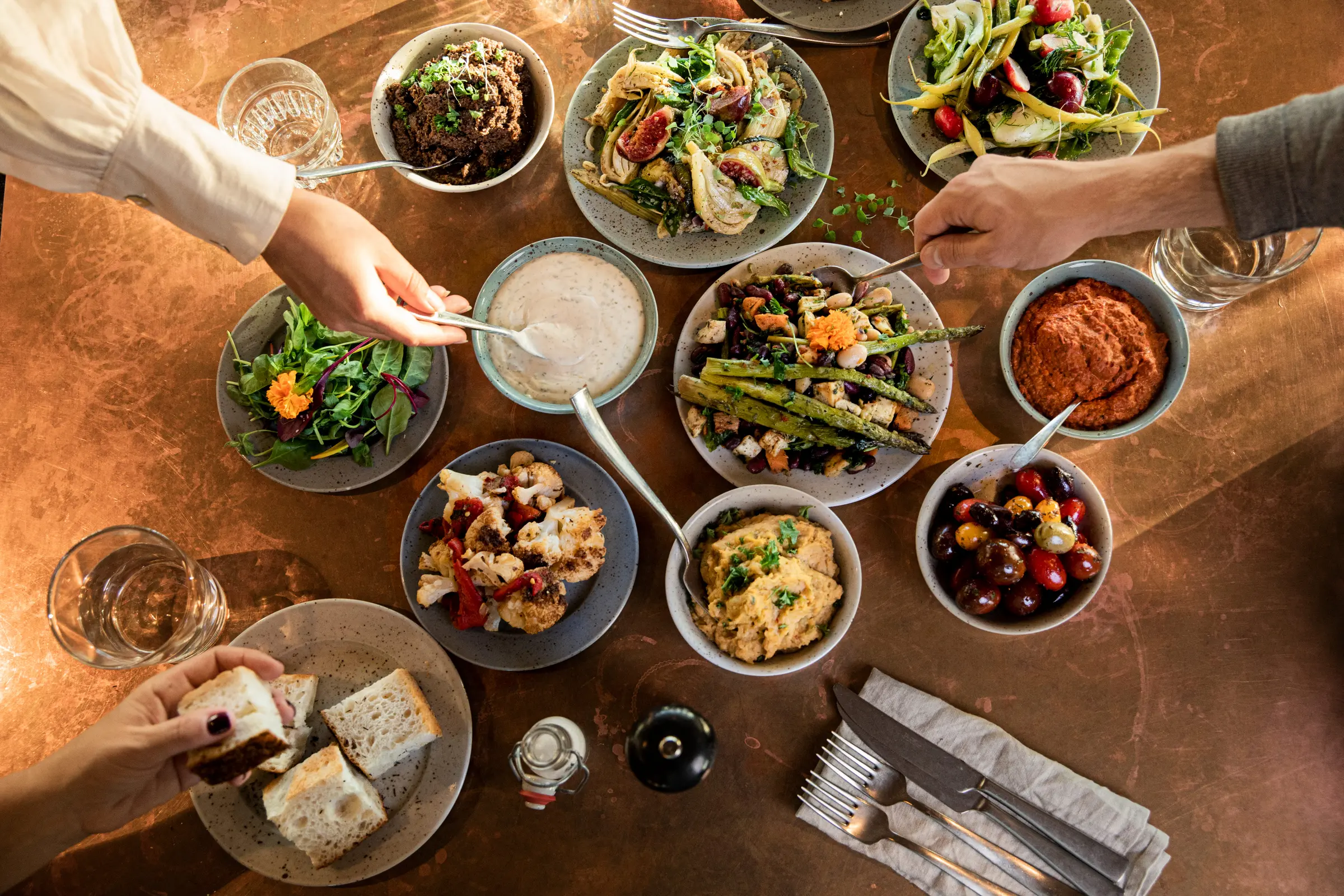 sharing meal at scandic hotels