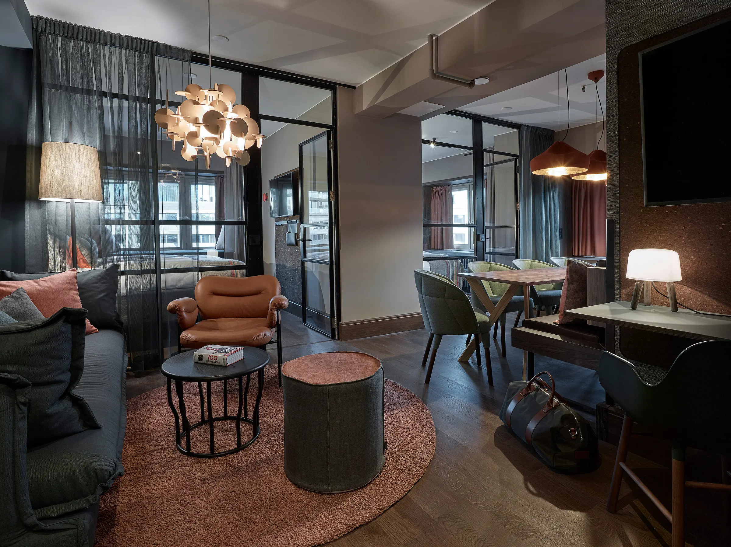room grande suite overview at downtown camper by scandic in stockholm sweden