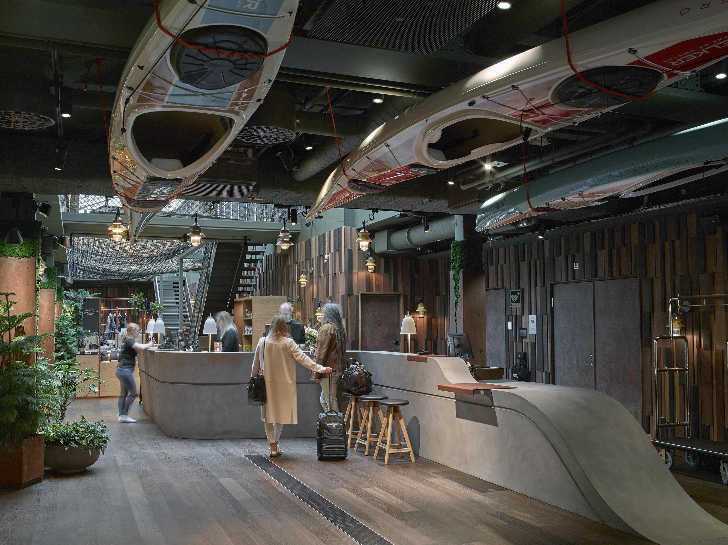 lobby of downtown camper by scandic in stockholm