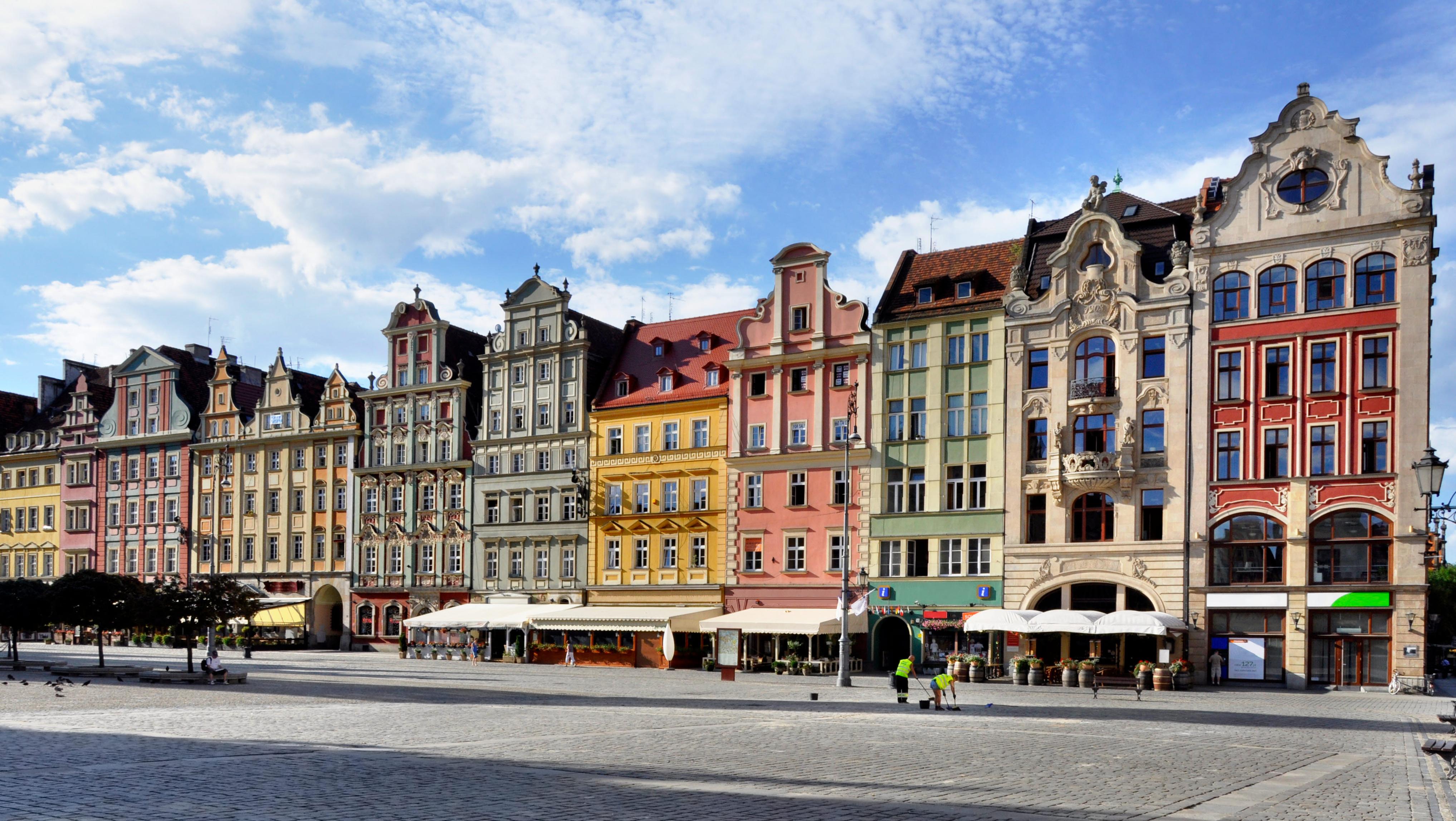 Old houses on Market Square in Wroclaw