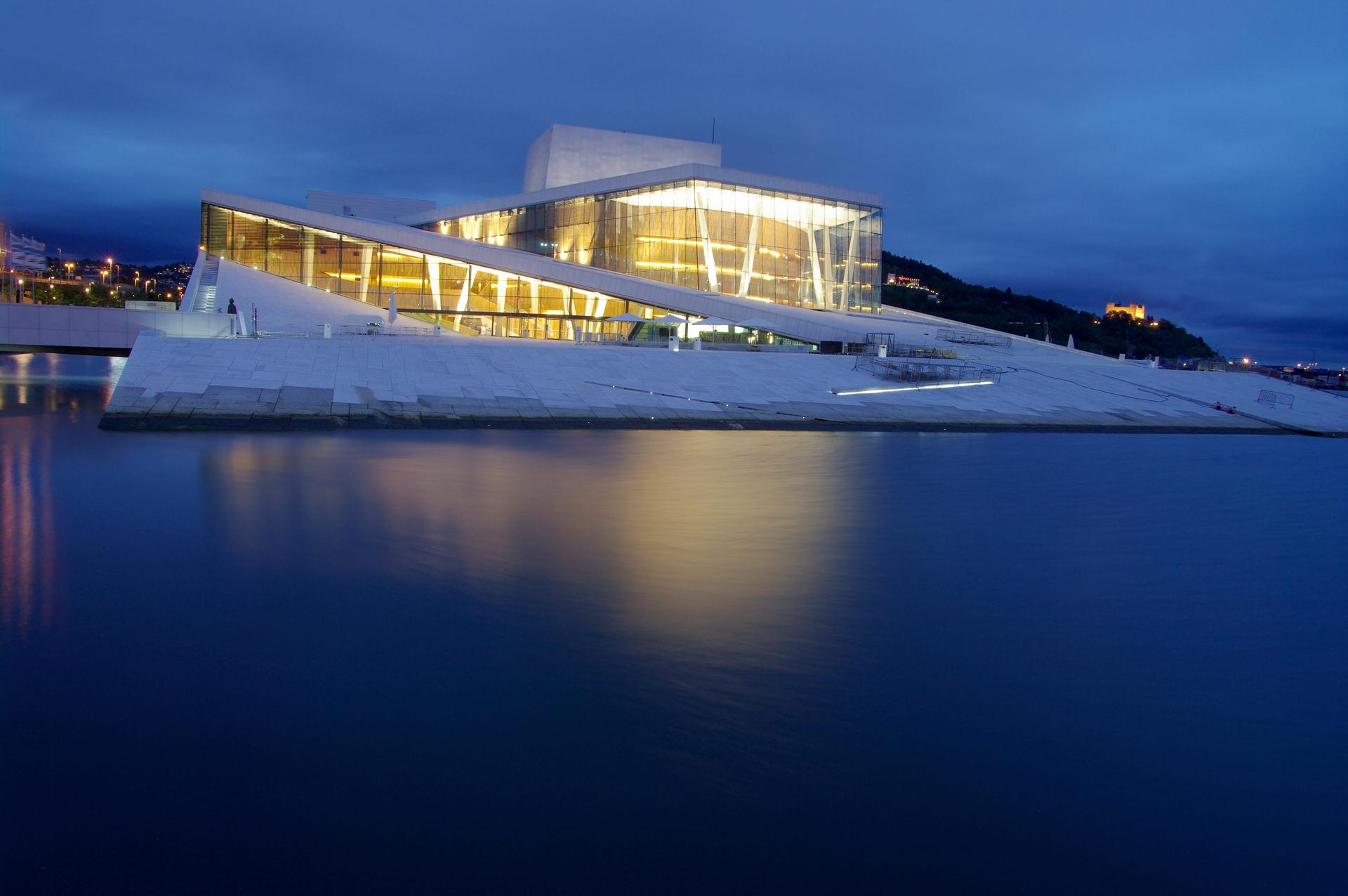 Oslo Opera House. Evening.