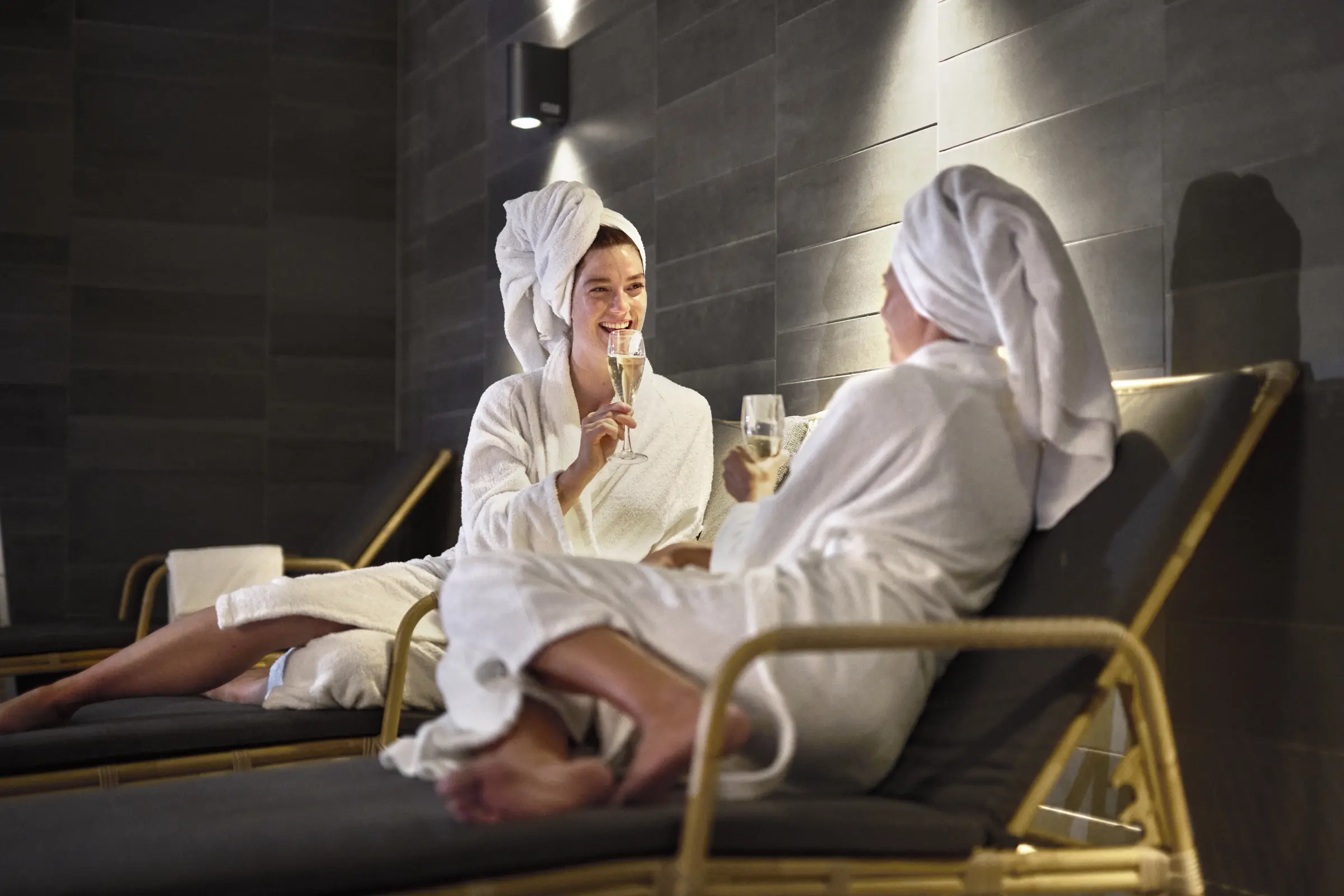 two women at a spa