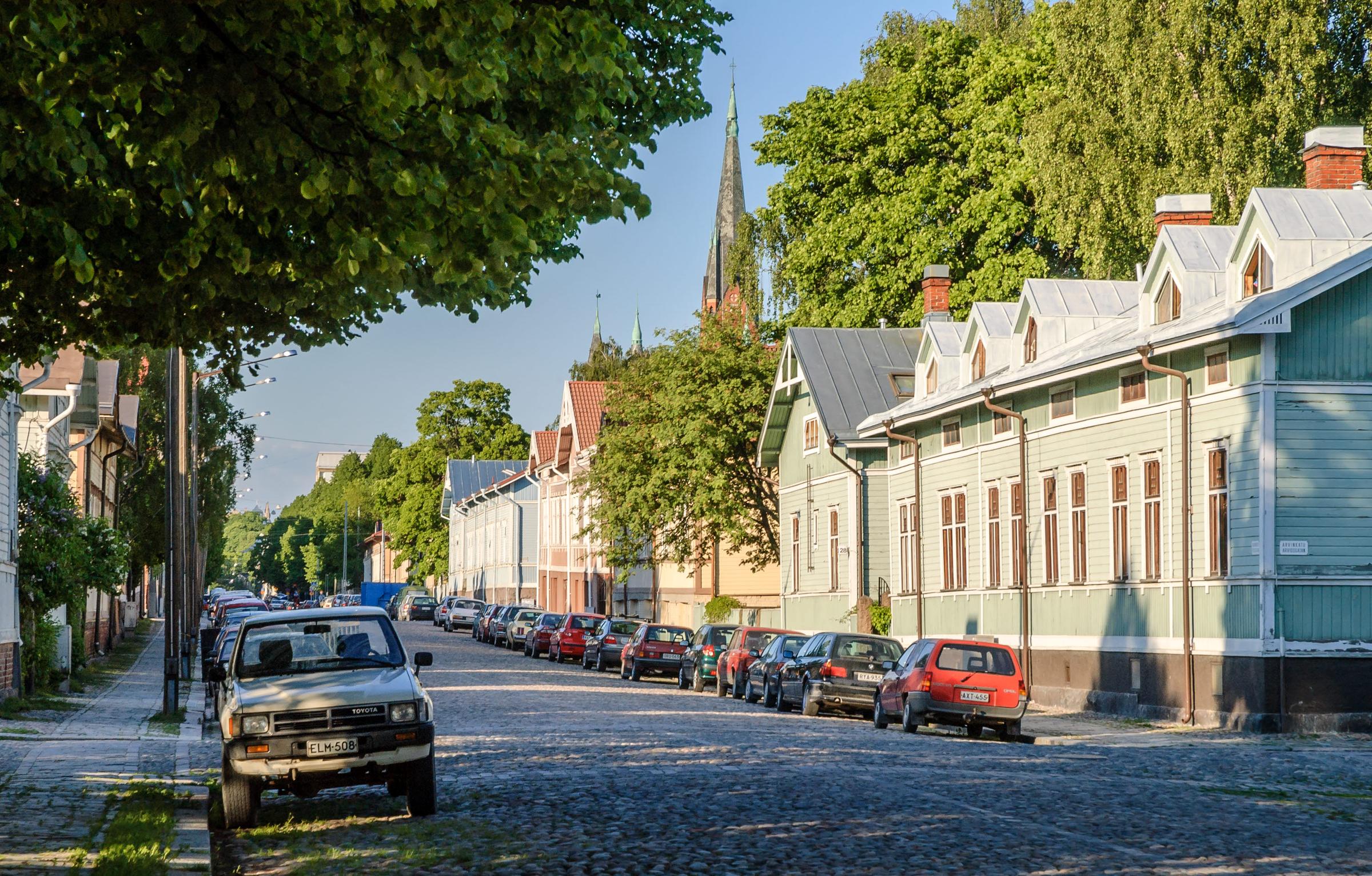 Street view old Turku Finland