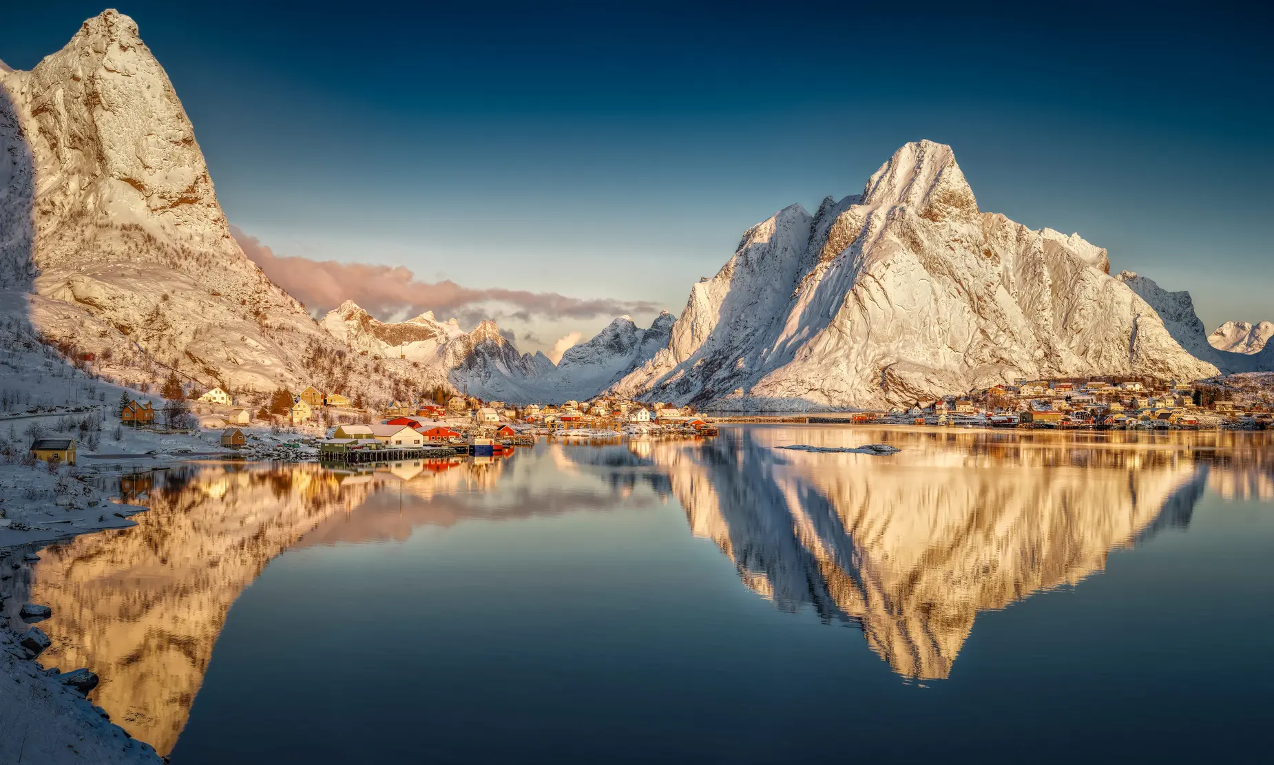 Reine in Lofoten a winterday