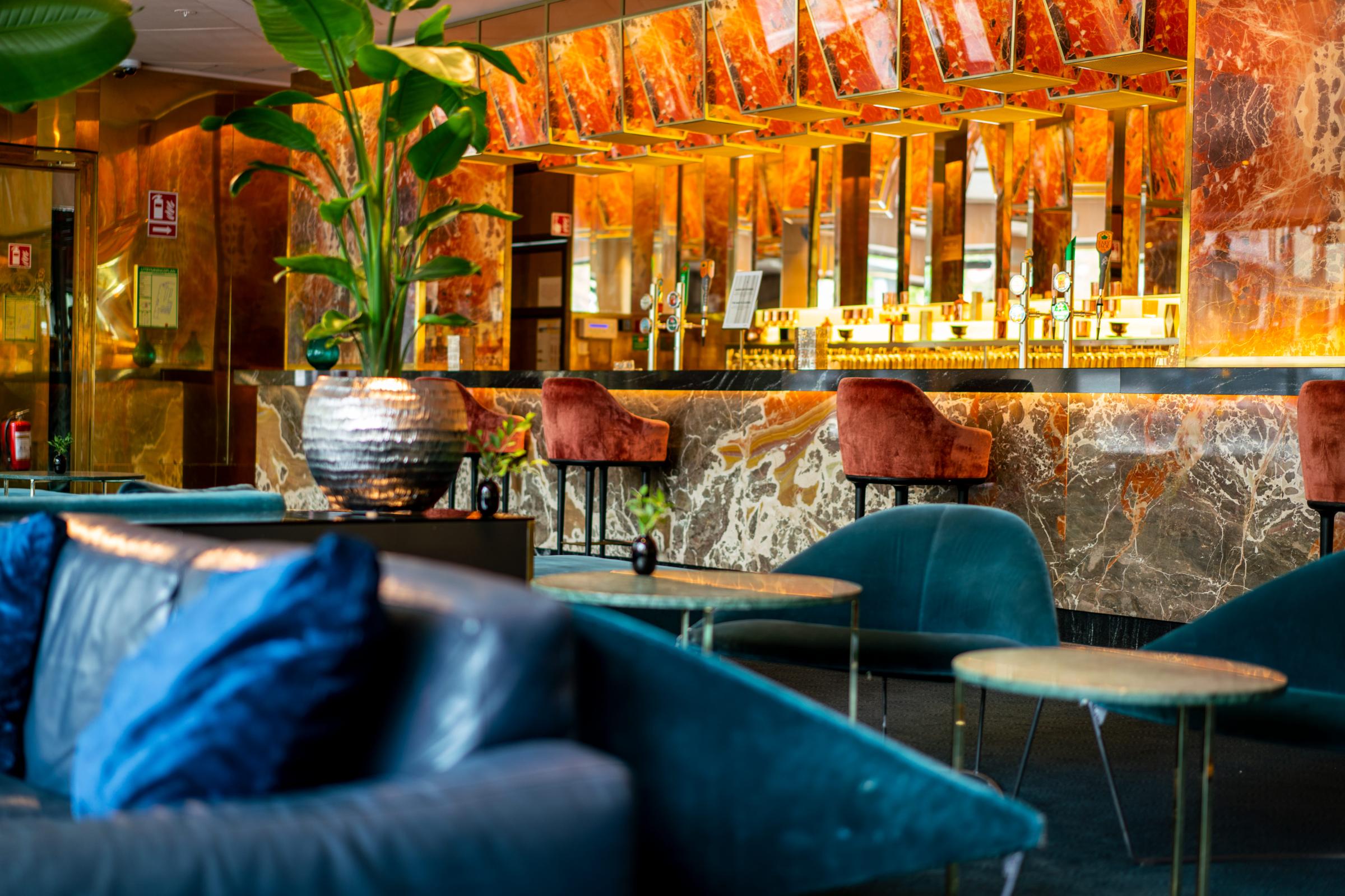lobby bar at scandic anglais in stockholm
